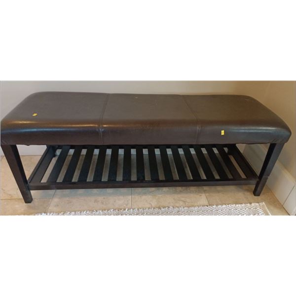 Leather Bench - 55W, 15D, 20T