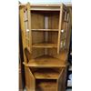 Image 2 : Pine Corner Hutch Set Including 2 Mirrors; Top of Hutch is not Attached; Hutch is 40W, 22D, 72T
