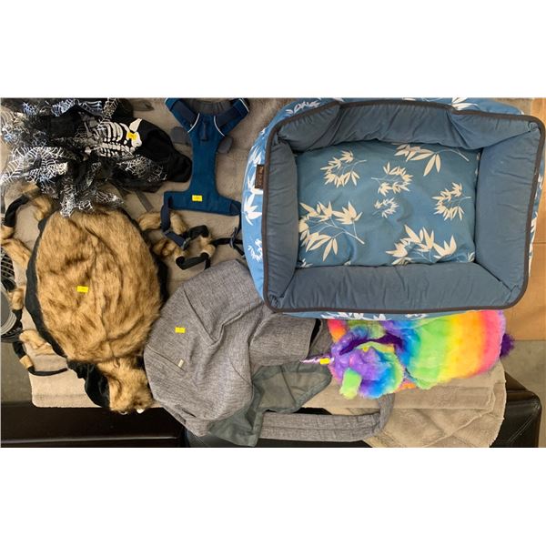 Small Dog Items - Bed, Costumes, Harnesses, Carrier Bag