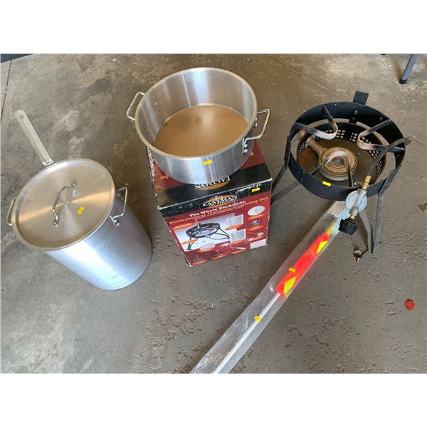 Whole Outdoor Propane Cooking Set Plus Vehicle Identification Antenna & Poultry Punt & Outdoor Lamp