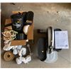 Image 1 : Set of Exercise Equipment Including Weights, Boxing Bags and Gloves, plus an In Motion e1000