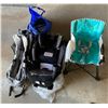 Image 1 : Set of Baby Equipment Including an Eventflo Stroller, Carseat with Accessories and a Baby Seat Chair