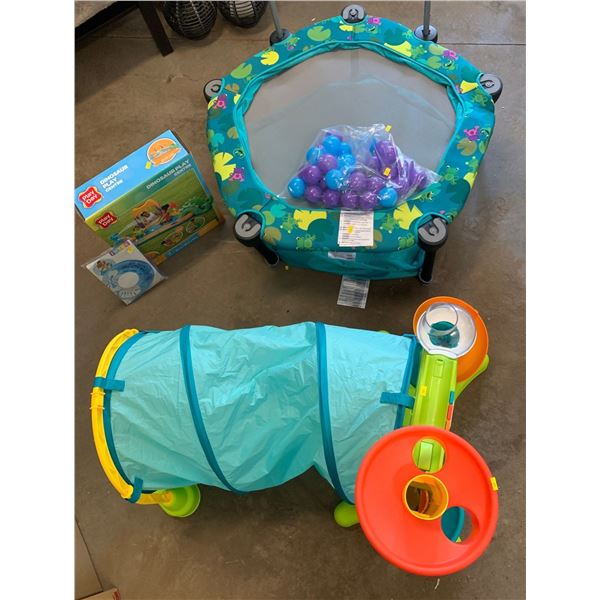 Children's Toy Buildable Sets; Little Tikes, Dinosaur Play Centre, Little Trampoline w/ Bouncy Balls