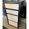Image 2 : Table (62W, 45D, 31T)  White Small Shelves (24W, 9D, 36T Each), Black Small Cabinet (14W, 20D, 28T)