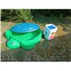 Image 2 : Little Tikes Children Pit with Blue Sand, Plus Plastic Lawn Char Set with Small Table