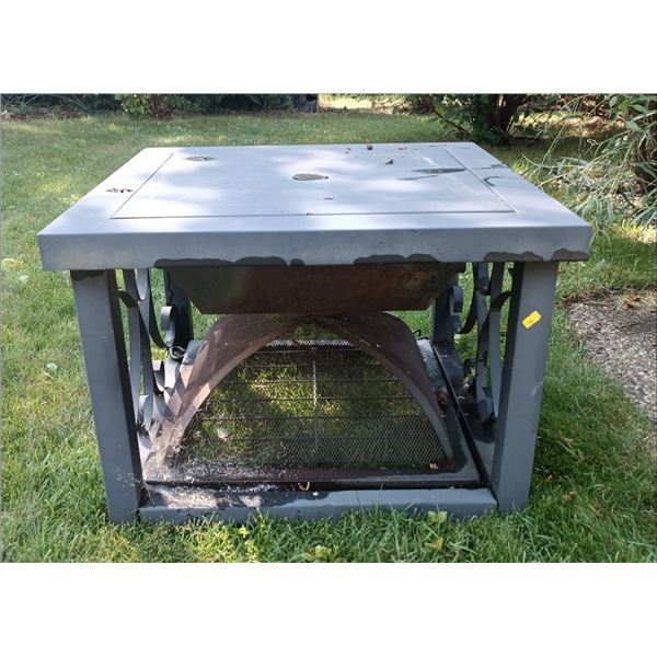 Black Metal Firepit; 29W, 28D, 21T