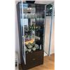 Image 3 : Dark Wooden Glass Cabinet With Mirror; 32W, 14D, 82T