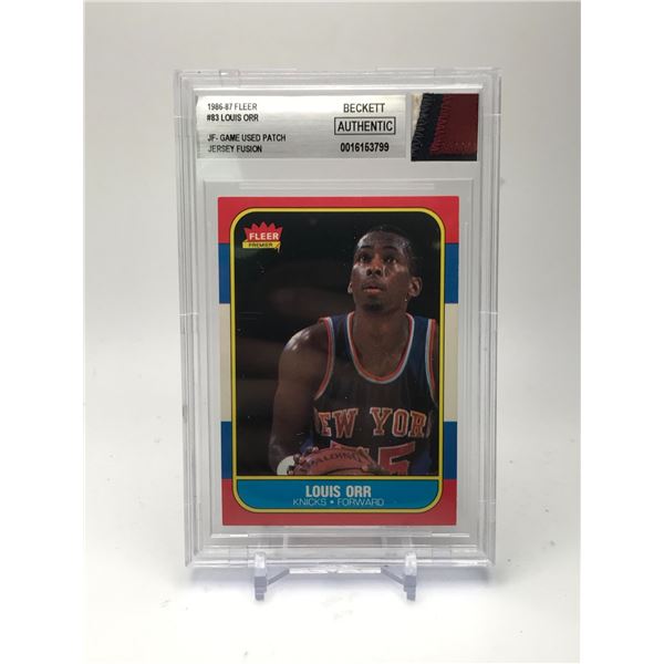 1986-87 FLLER LOUIS ORR GAME USED PATCH (BECKETT)