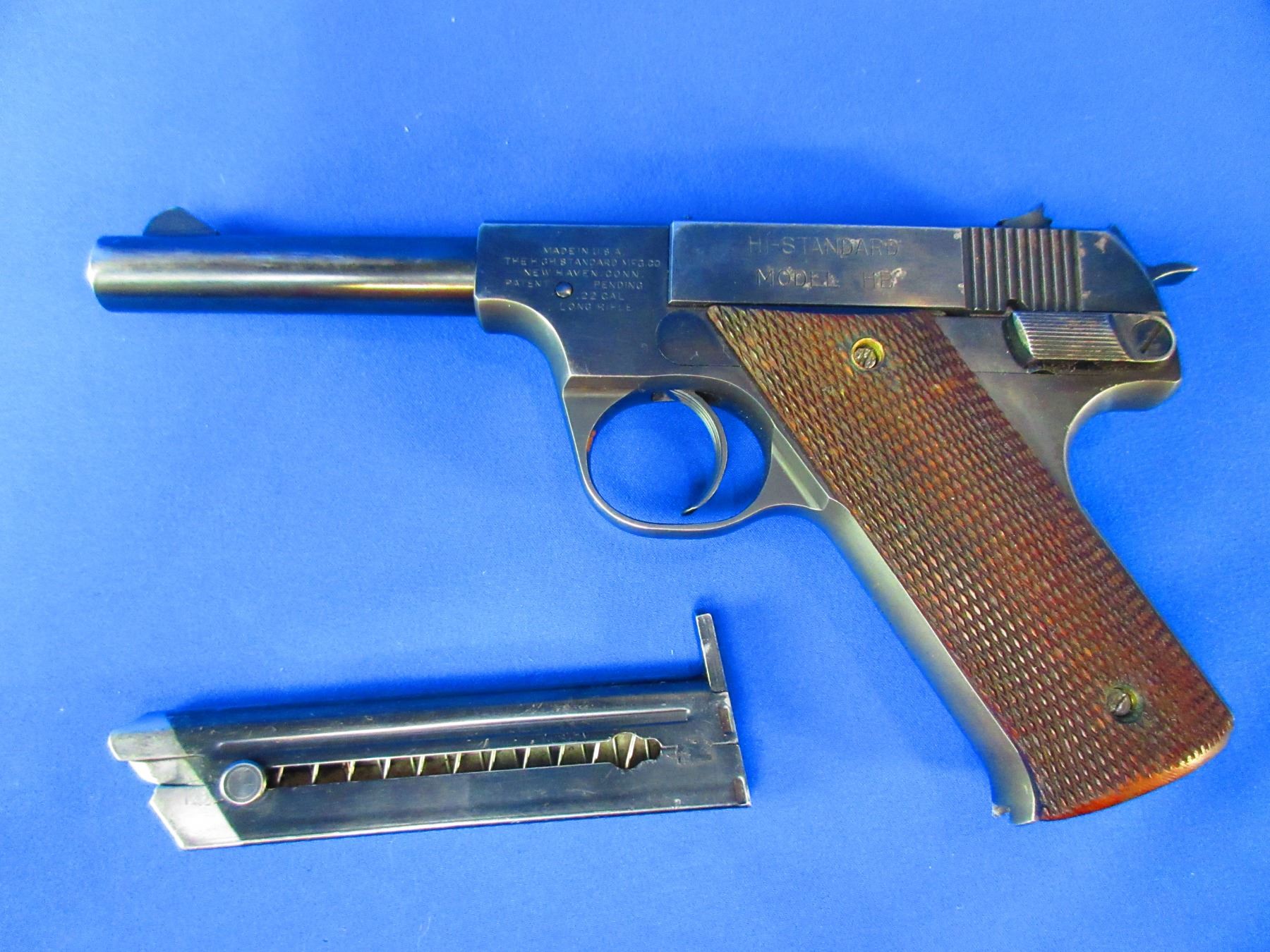 High Standard Model HB Semi-Automatic Pistol- .22 LR- 4.5