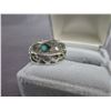 Image 2 : Unmarked Ladies Silver And Kingman Turquoise Ring- Size 6.5"