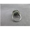 Image 2 : Unmarked Heavy Silver Free Form Turquoise Ring- 6"