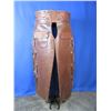 Image 1 : Tooled And Fringed Shotgun Chaps With Pockets- 8 1.5" Nickel Conchos- 39"- Used Condition But Usable