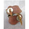 Image 8 : Marked L+M Silver Brass And Copper Double Mounted Overlaid Spurs With Cheyenne Split Heel Bands- 1" 