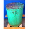 Image 2 : Primitive Iron Round Storage Cannister With Handles- 24" X 18"