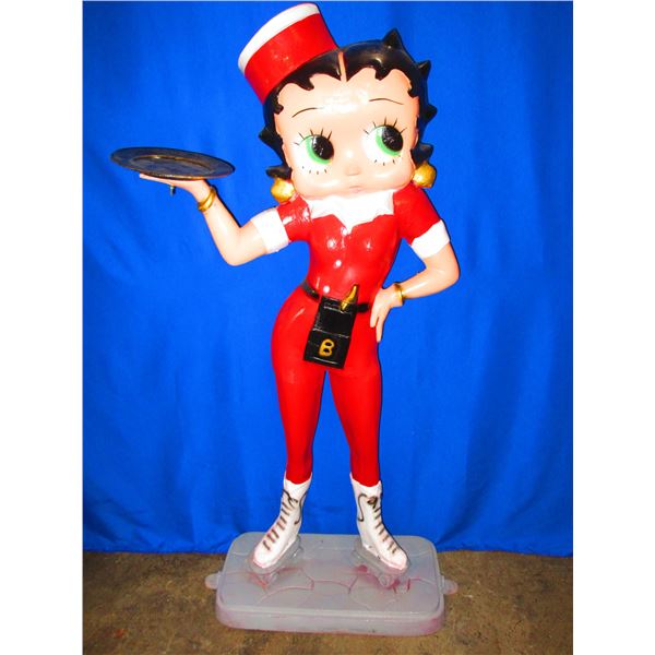 Cast Aluminum Betty Boop- 62" X 26" X 15" Base- Can Be Bolted Down
