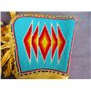 Image 3 : Beaded And Fringed Smoked Leather Gauntlets- 14" X 7"- New Condition
