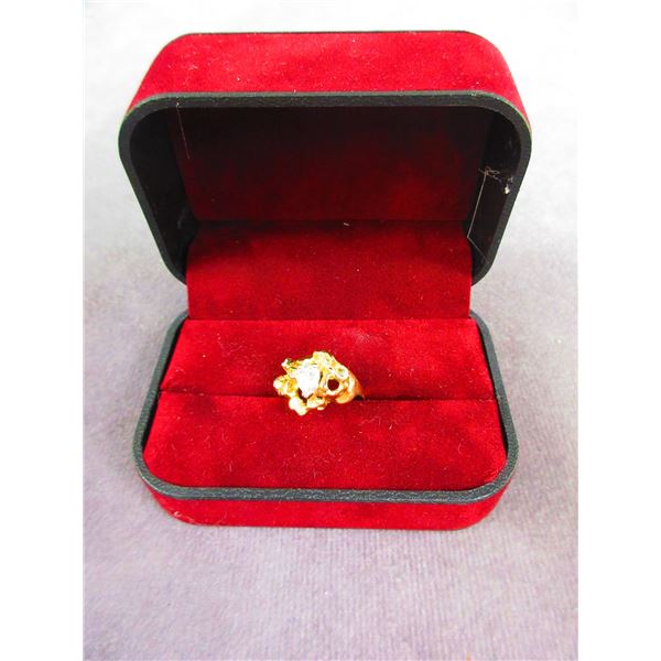Ladies Diamond Dinner Ring- .45 Carat Pear Shaped Diamond Set In 14K Gold