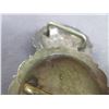 Image 3 : Unmarked Loopback Sterling Silver 2" Conchos With A Brass Heart- Domed- Engraved- Scalloped