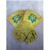 Image 1 : Old Fringed And Beaded Gauntlets- 13" X 6.5"- Well Used Condition