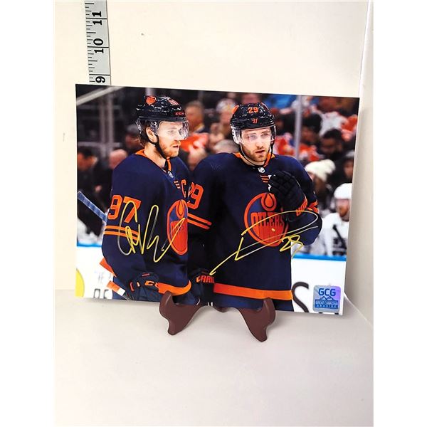 Edmonton Oilers - McDavid & Draisaitl Signed 8x10 Photograph