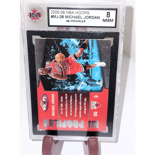 2005-06 NBA Hoops #MJ-28 Michael Jordon MH Profiles - Graded 8 NMM