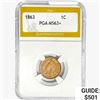 Image 1 : 1863 Indian Head Cent PGA MS63+