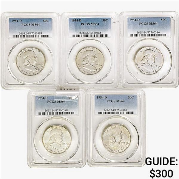 [5]1954-D Franklin Half Dollar PCGS MS64
