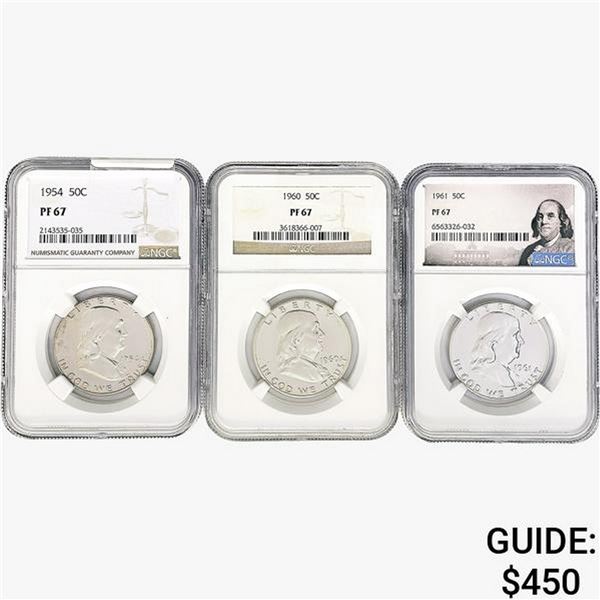 [3]1954-1961 Franklin Half Dollar NGC PF67