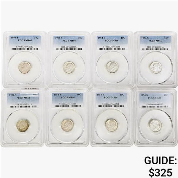 [8]1954-S Roosevelt Dime PCGS MS66