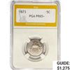 Image 1 : 1873 Shield Nickel PGA PR65+