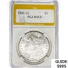 Image 1 : 1882-CC Morgan Silver Dollar PGA MS63+