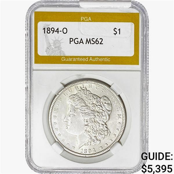 1894-O Morgan Silver Dollar PGA MS62