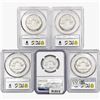 Image 2 : [5]1957/1959 Franklin Half Dollar NGC/PCGS PF/MS64-68