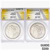 Image 1 : [2] 1921 Morgan Silver Dollar ANACS AU/MS