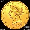 Image 1 : 1847 $10 Gold Eagle CHOICE BU