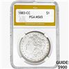 Image 1 : 1883-CC Morgan Silver Dollar PGA MS65