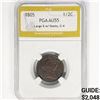 Image 1 : 1805 Draped Bust Half Cent PGA AU55 Lg 5 w/ Stems, C-4