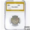 Image 1 : 1901 Barber Quarter PGA MS65+