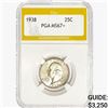 Image 1 : 1938 Washington Silver Quarter PGA MS67+