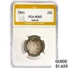 Image 1 : 1893 Isabella Silver Quarter PGA MS65