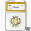 Image 1 : 1939 Washington Silver Quarter PGA MS67