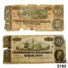 Image 1 : [2]1864 $10 & $20 Confederate States Note
