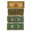 Image 2 : [4] 1917&1922 $2 & $10 Lot of U.S. Currency