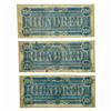 Image 2 : [3] 1864 $100 Confederate States of America Note