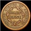 Image 2 : 1851 Braided Hair Half Cent CLOSELY UNCIRCULATED