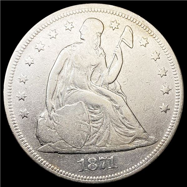 1871 Seated Liberty Dollar LIGHTLY CIRCULATED