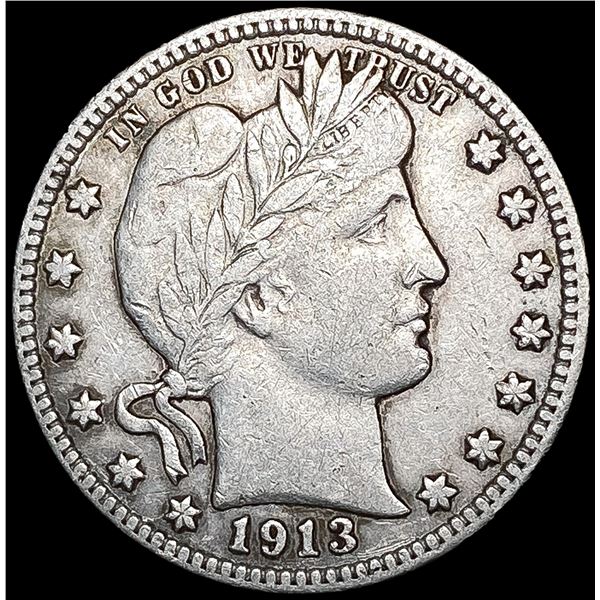 1913 Barber Quarter LIGHTLY CIRCULATED