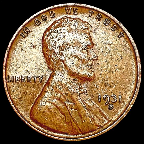 1931-S Wheat Cent CLOSELY UNCIRCULATED