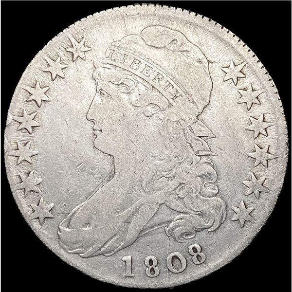 1808 Capped Bust Half Dollar NICELY CIRCULATED