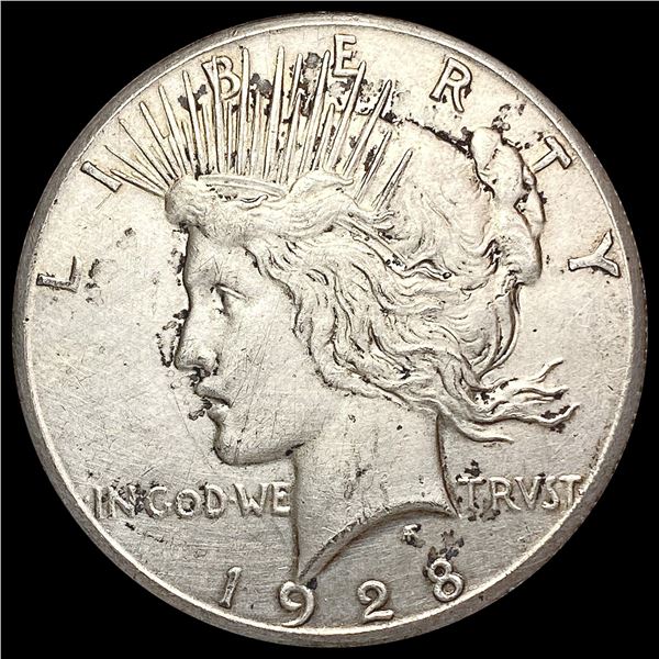 1928 Silver Peace Dollar CLOSELY UNCIRCULATED